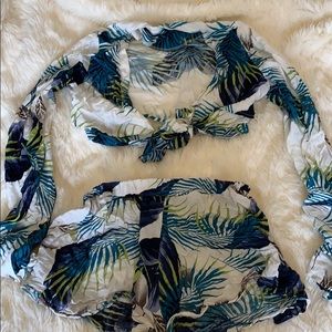 Tie front Vacation co ord. US 2 or XS